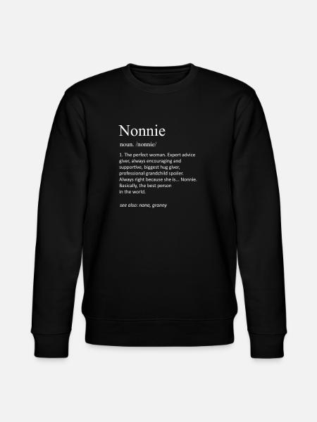 Nonnie Definition Funny Grandmother Nana Granny - Stanley/Stella CHANGER Unisex Organic Sweatshirt - black
