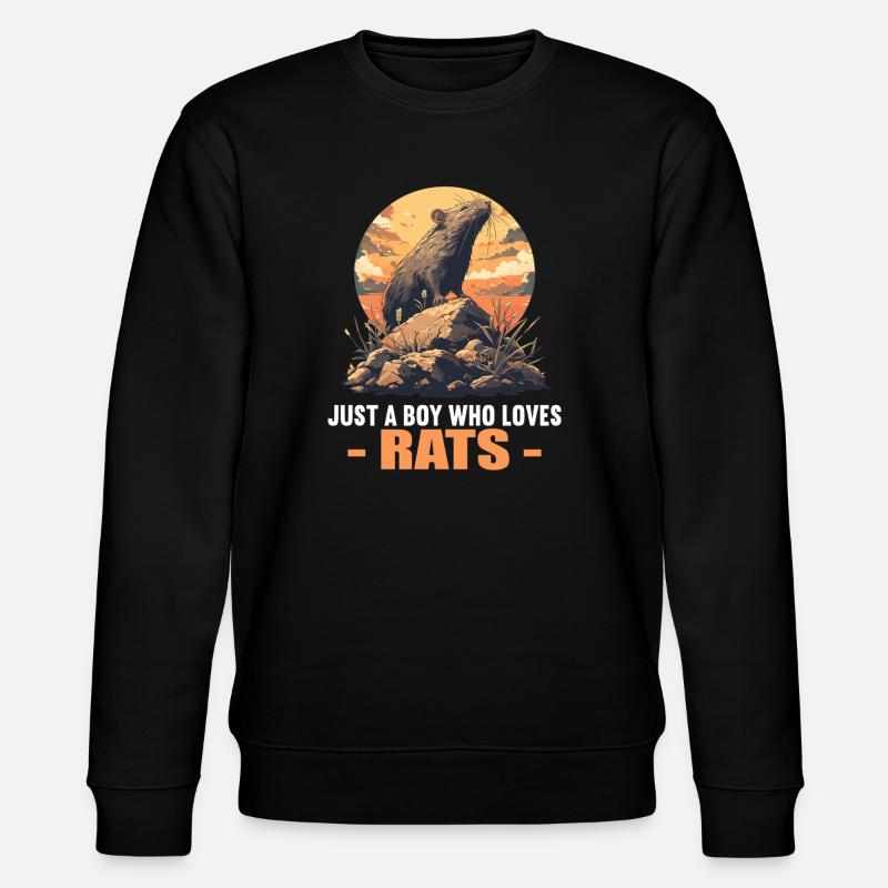 Ratten Ratte - Stanley/Stella Unisex Bio-Sweatshirt CHANGER - Schwarz