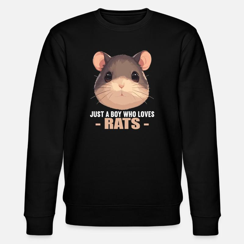 Ratten Ratte - Stanley/Stella Unisex Bio-Sweatshirt CHANGER  - Schwarz