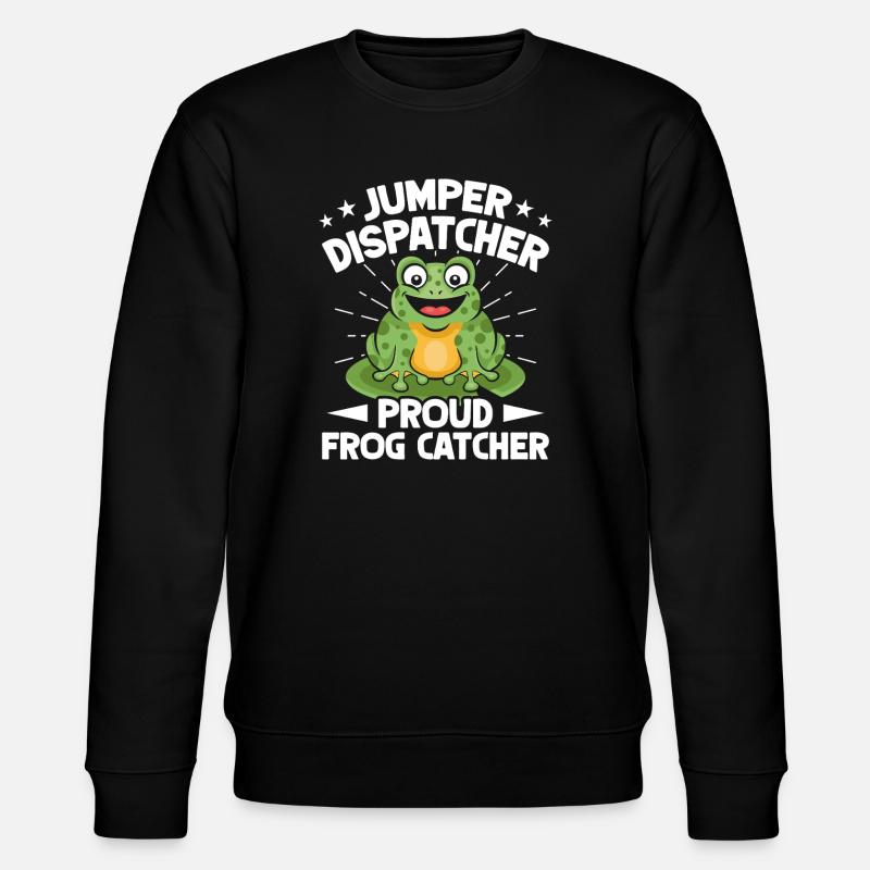 Frog Catcher Dispatcher Proud Frog - Stanley/Stella Unisex Bio-Sweatshirt CHANGER  - Schwarz