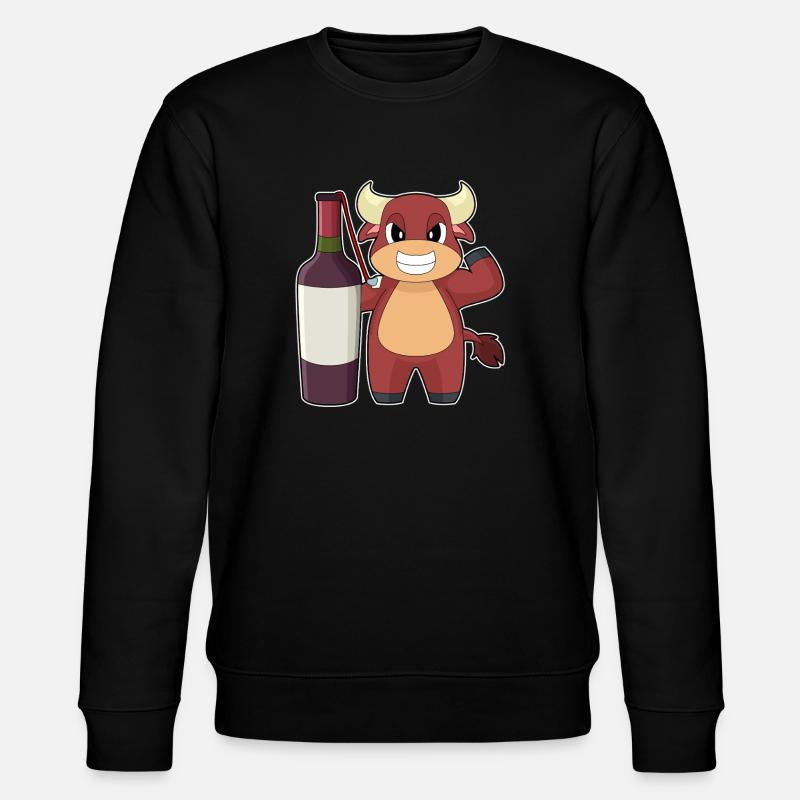 Bouteille de vin rouge Taureau - Sweat bio CHANGER Stanley/Stella Unisexe - noir