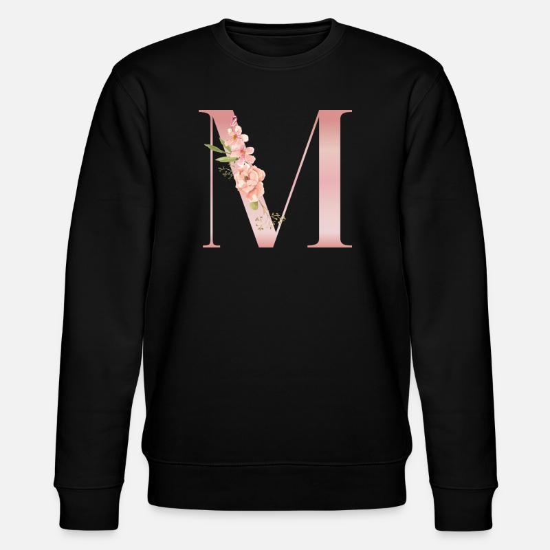 M pastellrosa Blumen - Stanley/Stella Unisex Bio-Sweatshirt CHANGER  - Schwarz