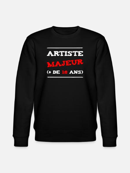 MAJOR ARTIST (+ 18 YEARS OLD)! - Stanley/Stella CHANGER Unisex Organic Sweatshirt - black