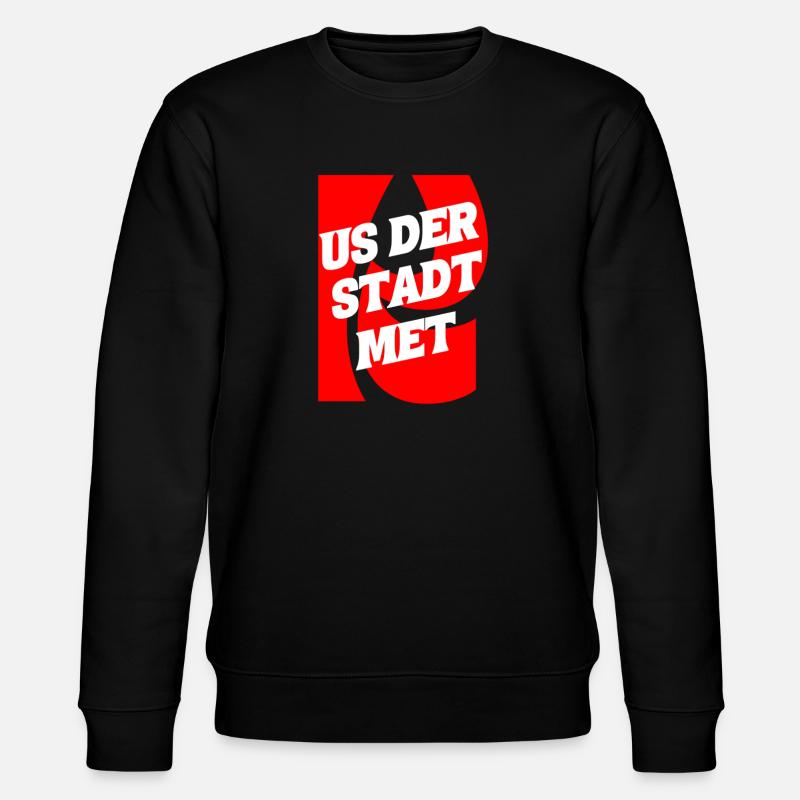 Us der Stadt met K - Stanley/Stella Unisex Bio-Sweatshirt CHANGER  - Schwarz