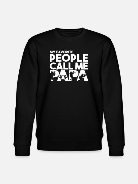 Favorite People Call Me Papa Paintball Dad - Stanley/Stella CHANGER Unisex Organic Sweatshirt - black