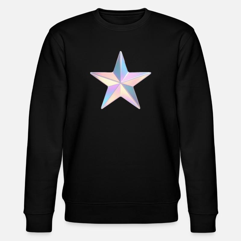 Étoile irisée pastel - Sweat bio CHANGER Stanley/Stella Unisexe - noir