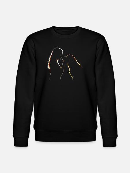 Dog Love Line Art - Stanley/Stella CHANGER Unisex Organic Sweatshirt - black