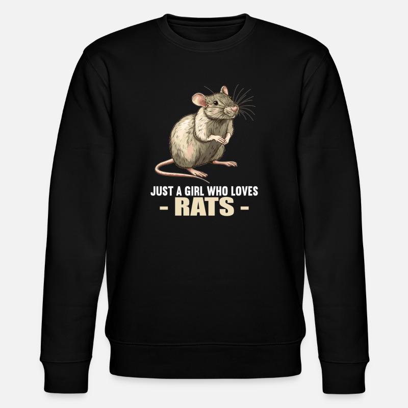 Ratten Ratte - Stanley/Stella Unisex Bio-Sweatshirt CHANGER  - Schwarz