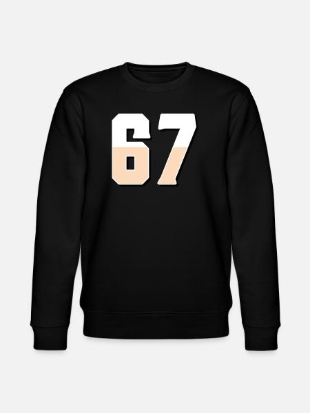 6 7 – Trendy minimalist text design, - Stanley/Stella CHANGER Unisex Organic Sweatshirt - black