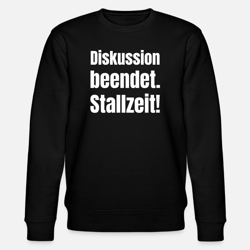 Diskussion beendet Kontrast Typo - Stanley/Stella Unisex Bio-Sweatshirt CHANGER  - Schwarz
