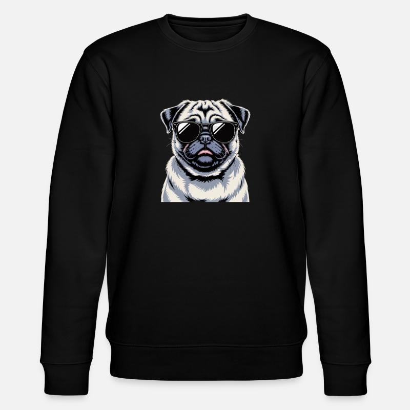 Pug - Stanley/Stella CHANGER Unisex Organic Sweatshirt - black