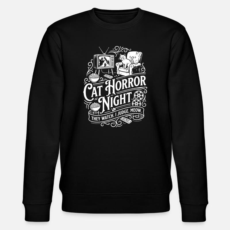 Cat Horror Night - Stanley/Stella Unisex Bio-Sweatshirt CHANGER  - Schwarz