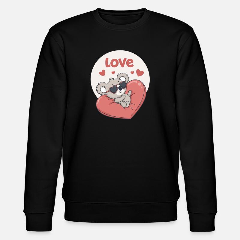 Koala Coeur en Couleurs - Sweat bio CHANGER Stanley/Stella Unisexe - noir