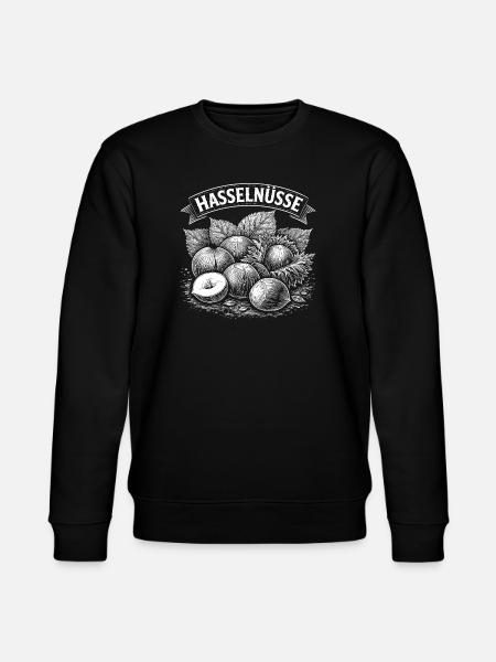 Hazelnuts Banner Illustration - Stanley/Stella CHANGER Unisex Organic Sweatshirt - black