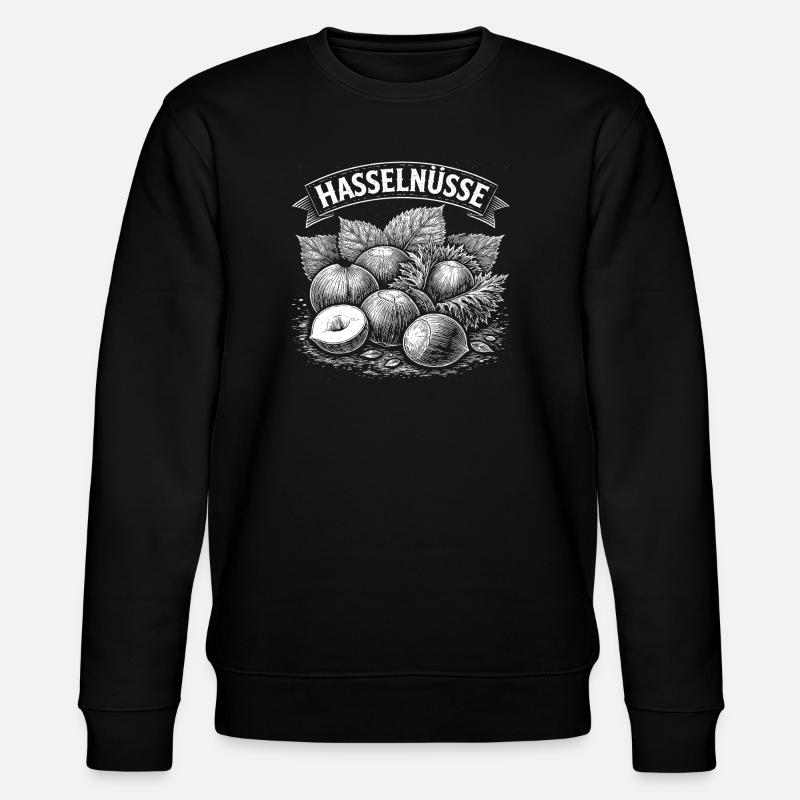Hazelnuts Banner Illustration - Stanley/Stella CHANGER Unisex Organic Sweatshirt - black