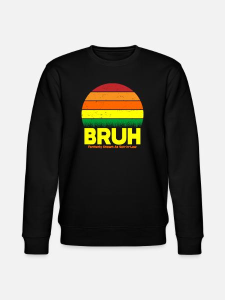 Bruh Retro Sunset Logo - Stanley/Stella Unisex Bio-Sweatshirt CHANGER - Schwarz
