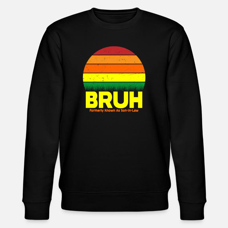Bruh Retro Sunset Logo - Sweat bio CHANGER Stanley/Stella Unisexe - noir