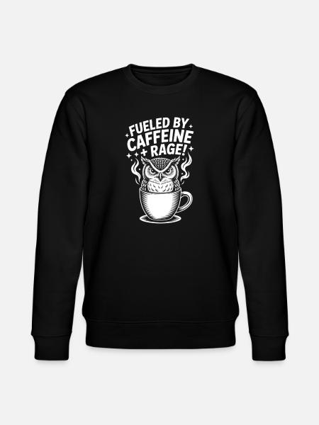Coffee Sayings Caffeine Funny Coffee Gift - Stanley/Stella CHANGER Unisex Organic Sweatshirt - black