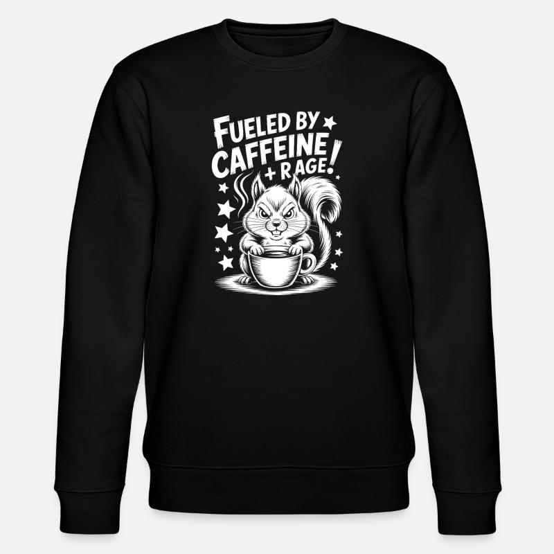 Kaffee Sprüche Koffein Lustiges Kaffee Geschenk - Stanley/Stella Unisex Bio-Sweatshirt CHANGER  - Schwarz