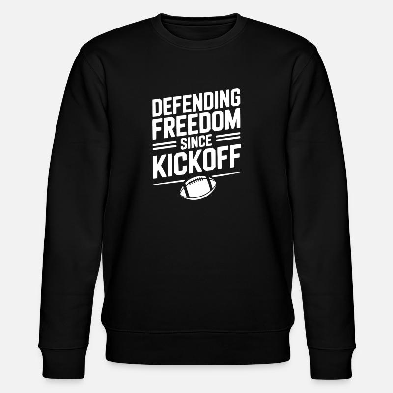 Defending Freedom Since Kickoff - Stanley/Stella CHANGER Unisex Organic Sweatshirt - black