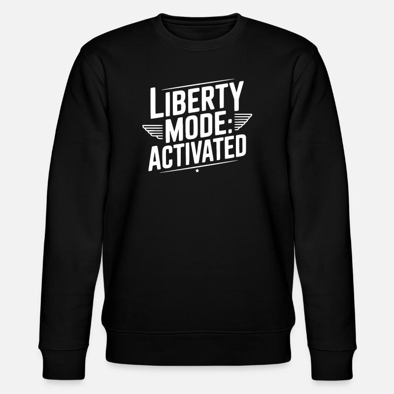 Liberty Mode: Activated - Stanley/Stella CHANGER Unisex Organic Sweatshirt - black