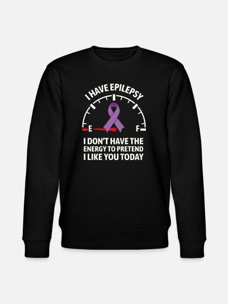 Epilepsy Awareness Energy Gauge Ribbon - Stanley/Stella CHANGER Unisex Organic Sweatshirt - black