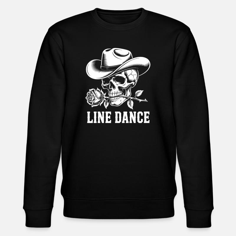 Skull Cowboy Line Dance - Stanley/Stella Unisex Bio-Sweatshirt CHANGER  - Schwarz