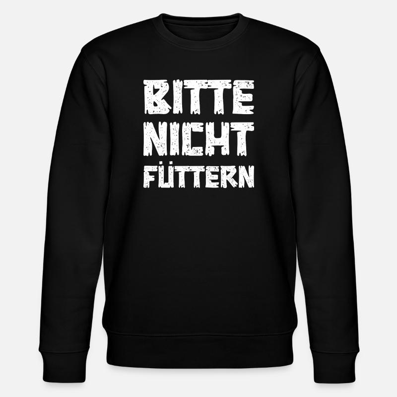 Bitte nicht füttern - Stanley/Stella Unisex Bio-Sweatshirt CHANGER  - Schwarz