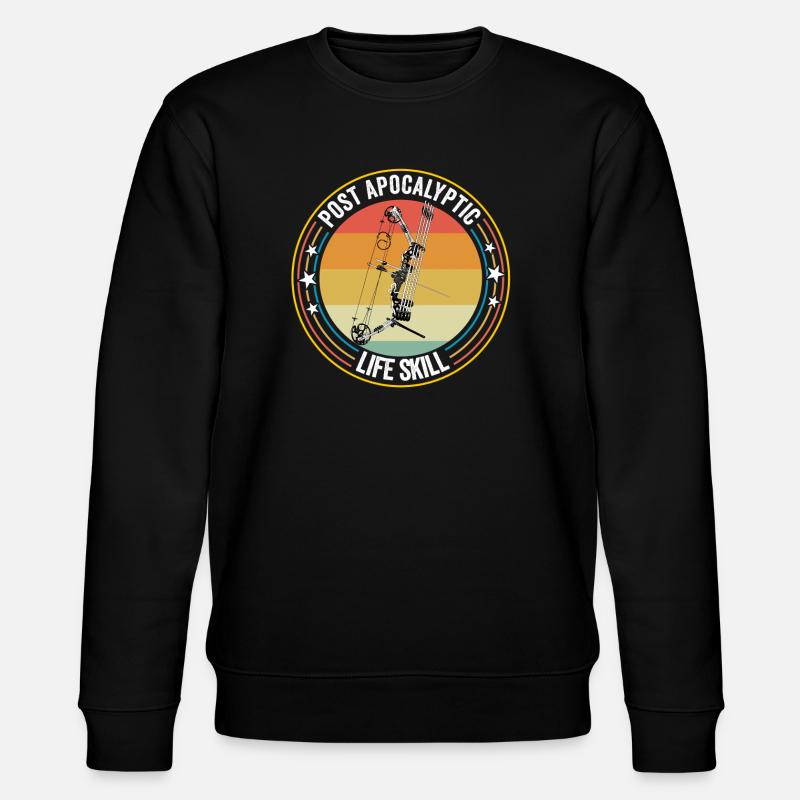 Archery Post Apocalyptic Life Skill - Stanley/Stella CHANGER Unisex Organic Sweatshirt - black