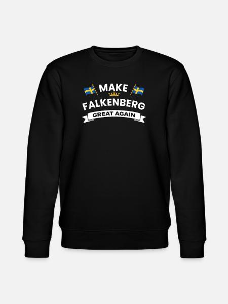 Falkenberg Flag Crown Design - Stanley/Stella CHANGER Unisex Organic Sweatshirt - black