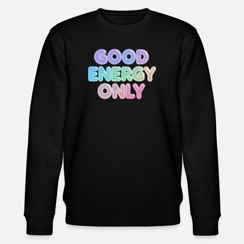 Nur Gute Energie - Stanley/Stella Unisex Bio-Sweatshirt CHANGER  - Schwarz