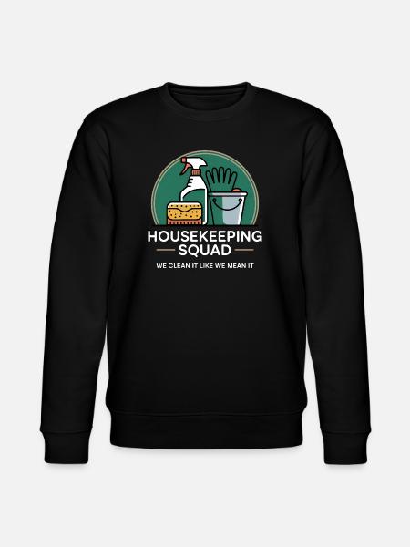 Funny Cleaning Design - Stanley/Stella CHANGER Unisex Organic Sweatshirt - black