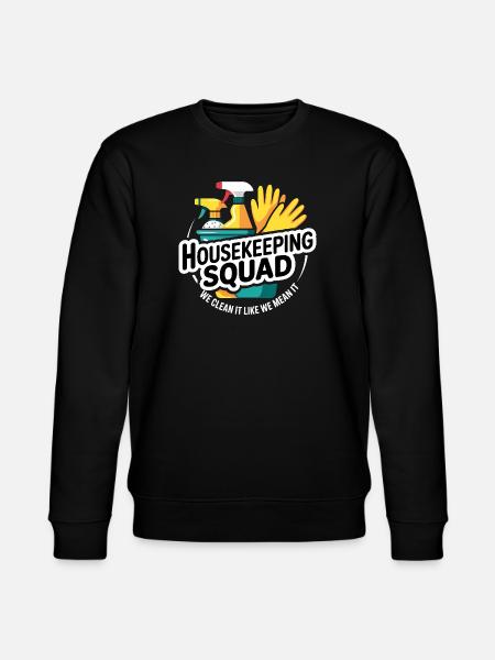 Funny Cleaning Design - Stanley/Stella CHANGER Unisex Organic Sweatshirt - black