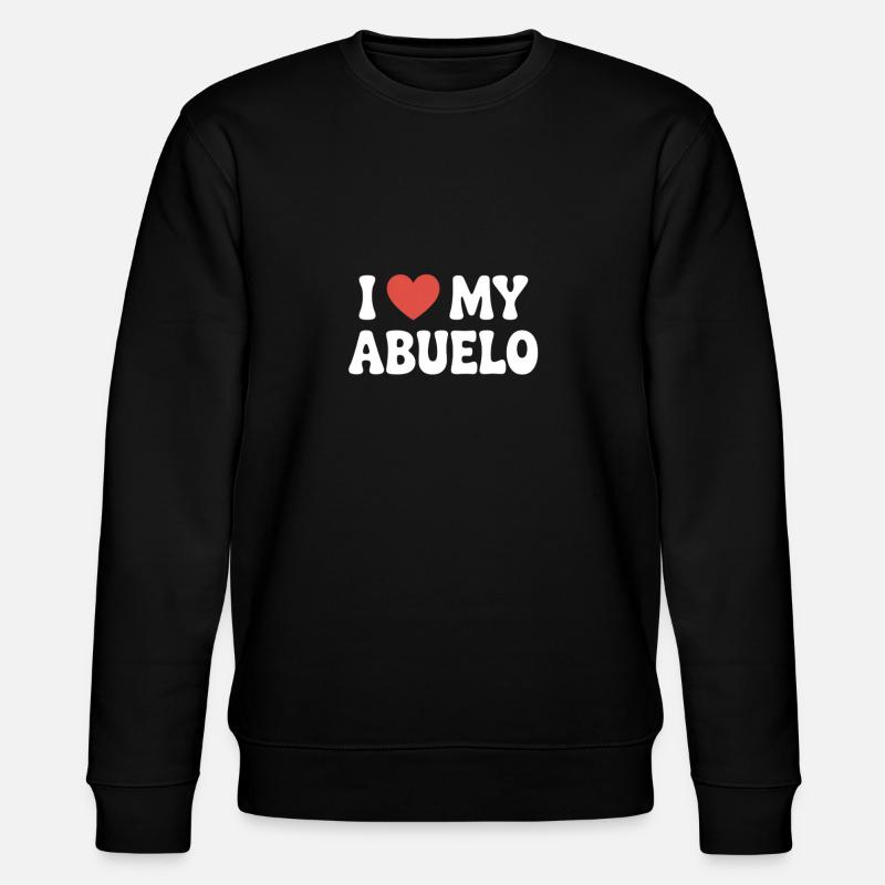 Ich liebe meinen Großvater - Stanley/Stella Unisex Bio-Sweatshirt CHANGER  - Schwarz