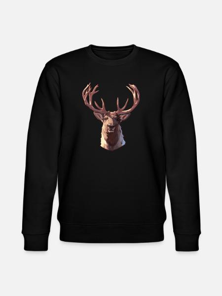 Rentiere Rentier - Stanley/Stella Unisex Bio-Sweatshirt CHANGER  - Schwarz