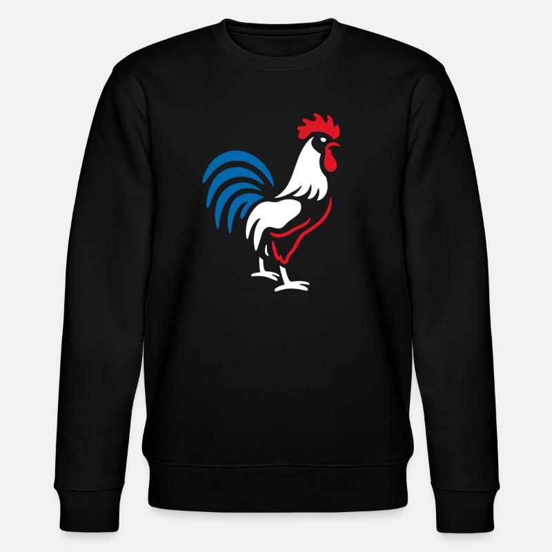 Coq vibrant bleu rouge - Sweat bio CHANGER Stanley/Stella Unisexe - noir