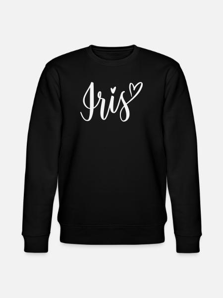Iris Heart Lettering - Stanley/Stella CHANGER Unisex Organic Sweatshirt - black