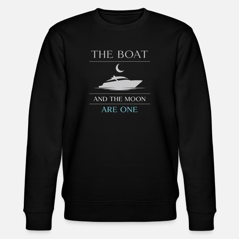 Night boating with - Stanley/Stella CHANGER Unisex Organic Sweatshirt - black