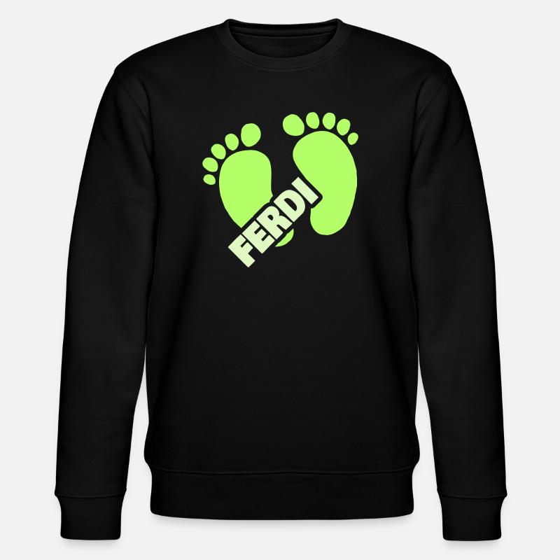 Geburt Ferdi - Stanley/Stella Unisex Bio-Sweatshirt CHANGER  - Schwarz