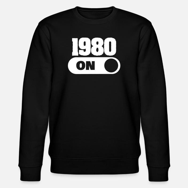 Jahr 1980 - Stanley/Stella Unisex Bio-Sweatshirt CHANGER  - Schwarz
