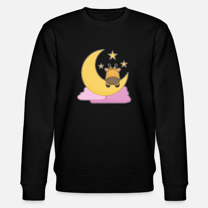 Giraffe Moon - Stanley/Stella CHANGER Unisex Organic Sweatshirt - black
