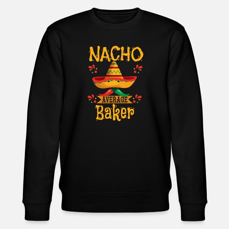 Nacho Durchschnittlicher Bäcker - Stanley/Stella Unisex Bio-Sweatshirt CHANGER  - Schwarz