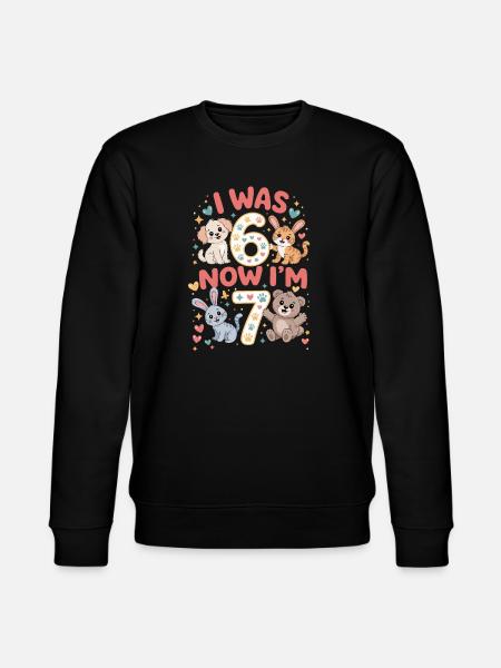 From 6 to 7 years party - Stanley/Stella CHANGER Unisex Organic Sweatshirt - black
