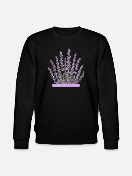 Lavender flowers crazy for lavender - Stanley/Stella CHANGER Unisex Organic Sweatshirt - black