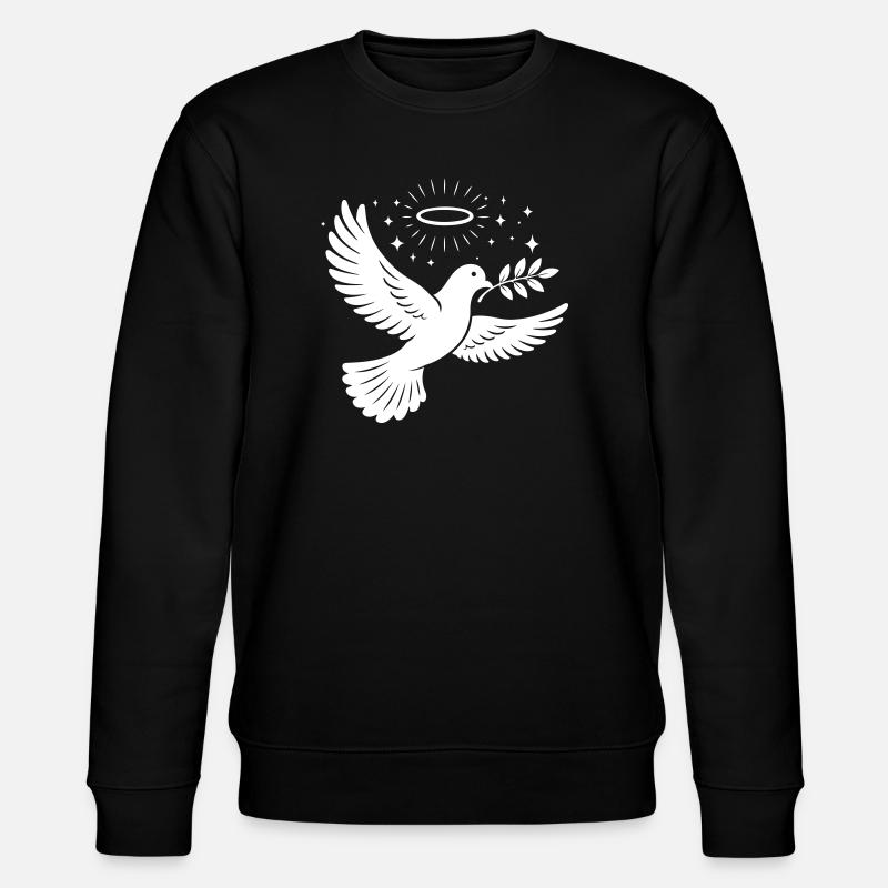 Taube Heilig Christlich - Stanley/Stella Unisex Bio-Sweatshirt CHANGER  - Schwarz