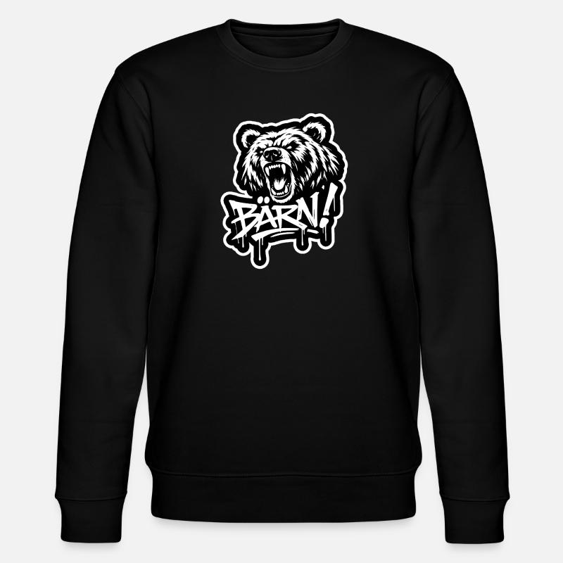 Graffiti Bern - Berner Bär - Bärn - Stanley/Stella Unisex Bio-Sweatshirt CHANGER  - Schwarz