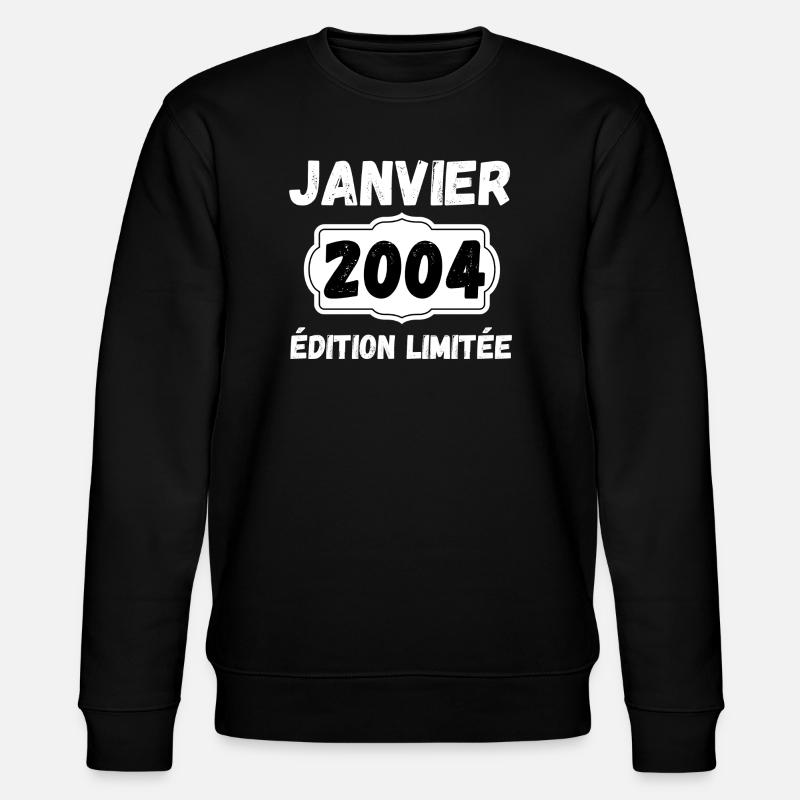 Janvier 2004 Édition Limitée Anniversaire - Sweat bio CHANGER Stanley/Stella Unisexe - noir