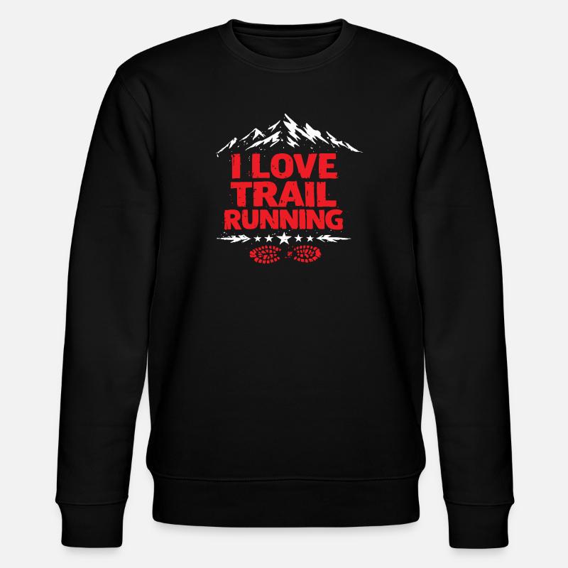 Ich liebe Trailrunning - Stanley/Stella Unisex Bio-Sweatshirt CHANGER  - Schwarz
