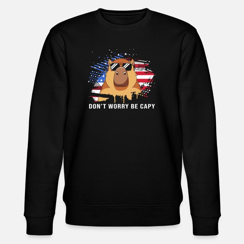 Capybara - Stanley/Stella Unisex Bio-Sweatshirt CHANGER  - Schwarz