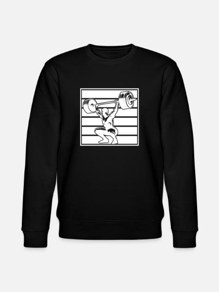 Powerlifting Bodybuilder Weightlifter Gym - Stanley/Stella CHANGER Unisex Organic Sweatshirt - black